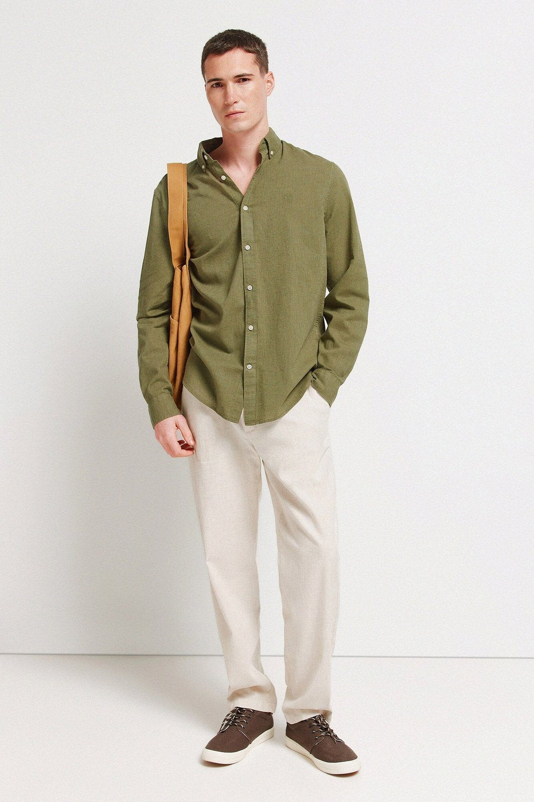 Cotton Linen Shirt - Green