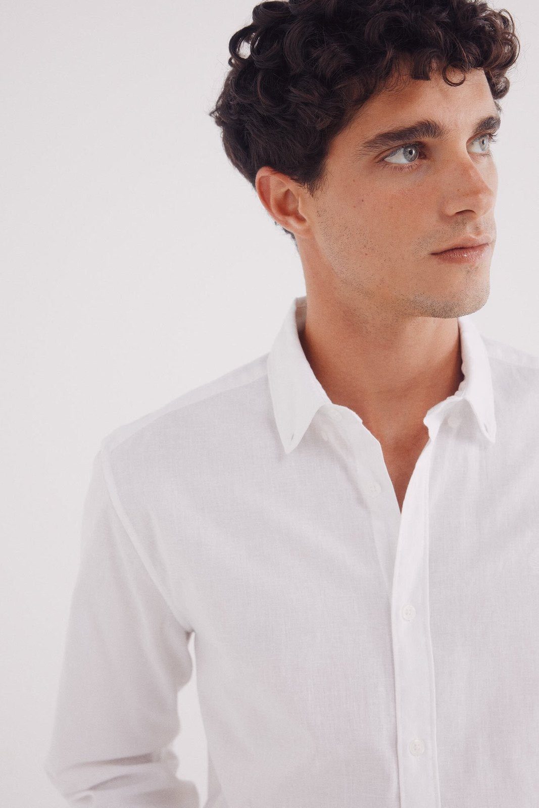 Springfield Linen shirt - White 2 Shaws Department Stores