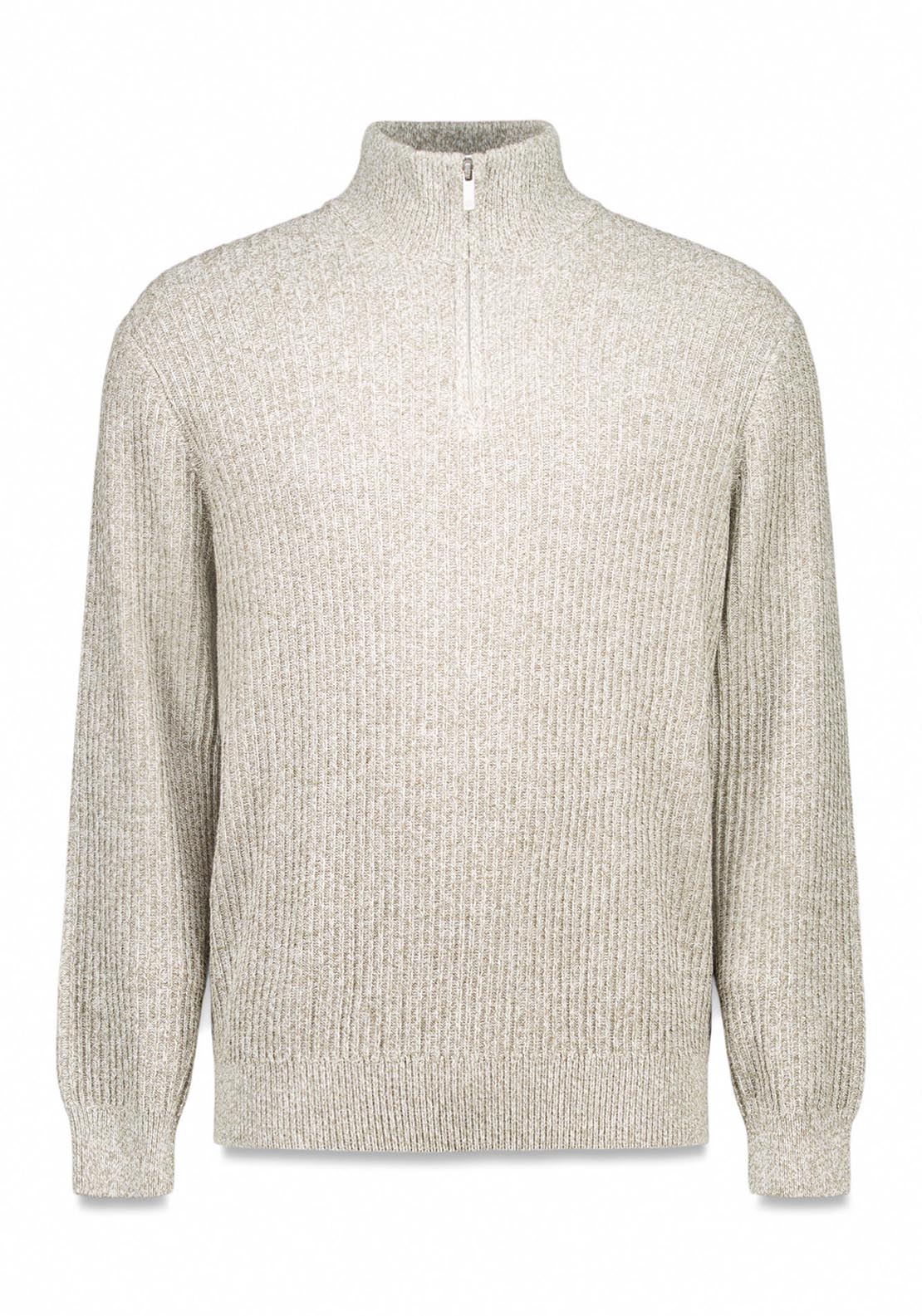 Springfield 1/4 Zip Knit - Grey / Silver 5 Shaws Department Stores