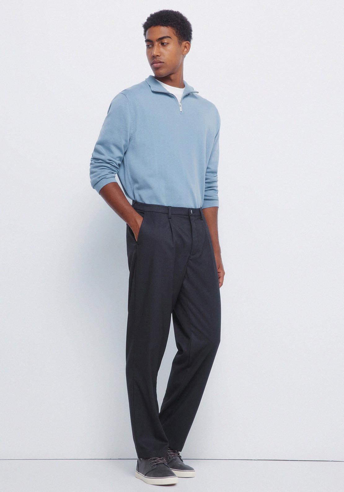 Springfield Milano Zip Jumper - Blue 4 Shaws Department Stores