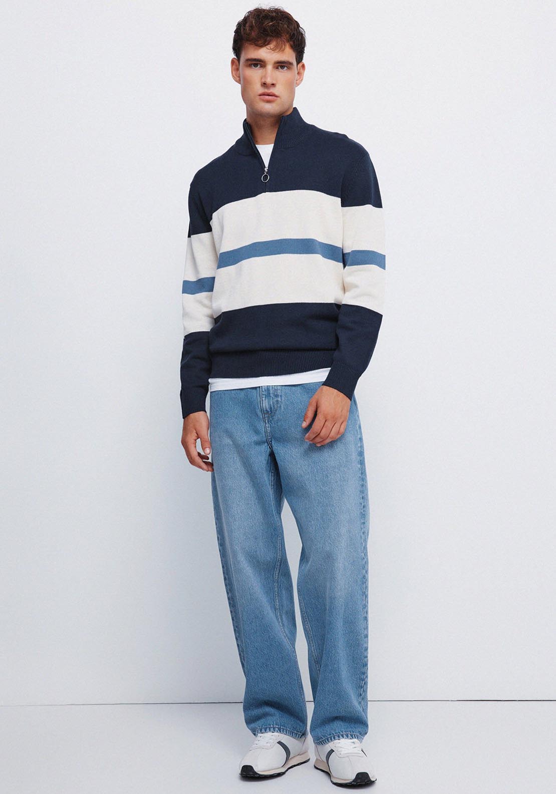 1/4 Zip Sweater - Navy