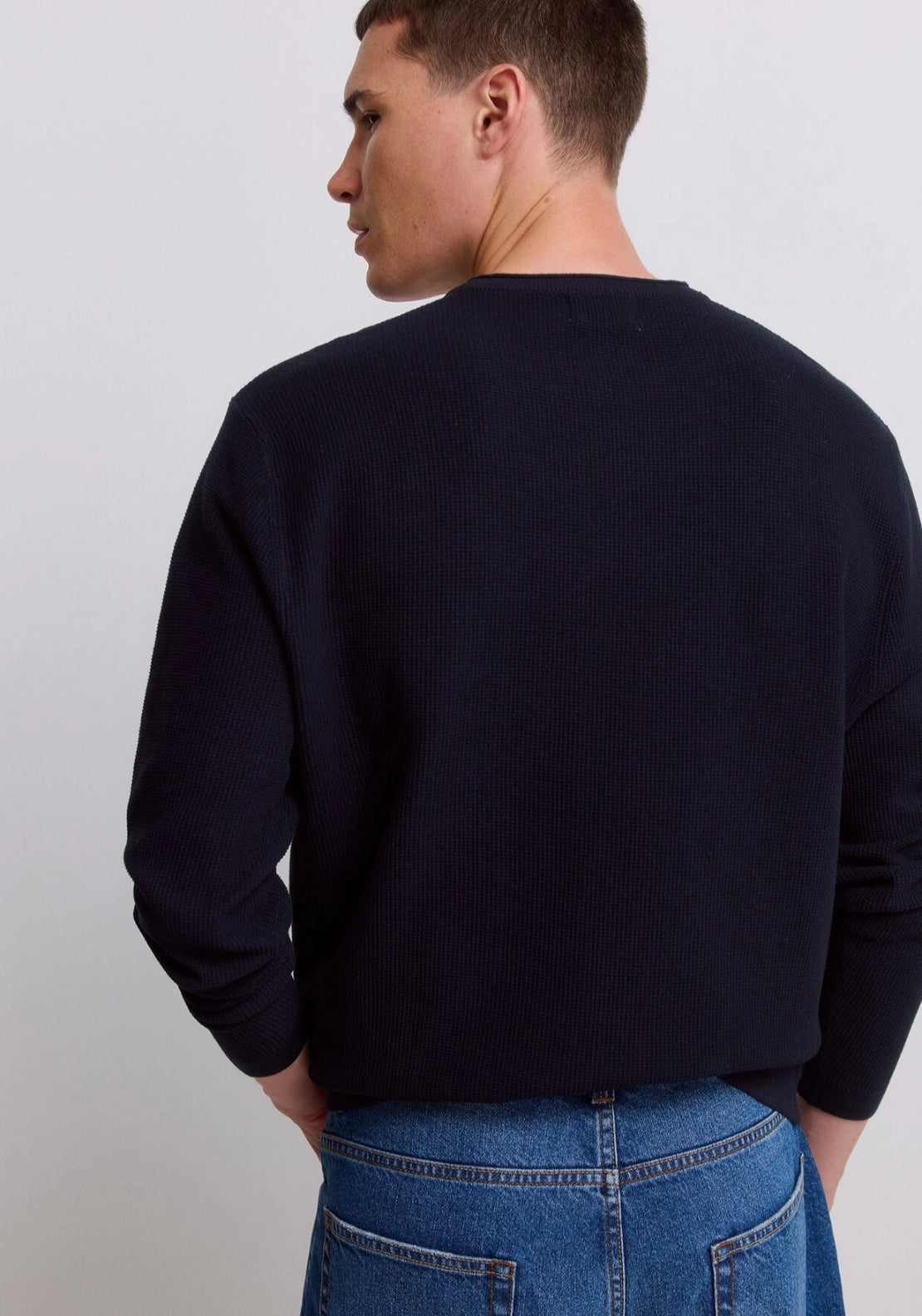 Double Collar Knit - Blue
