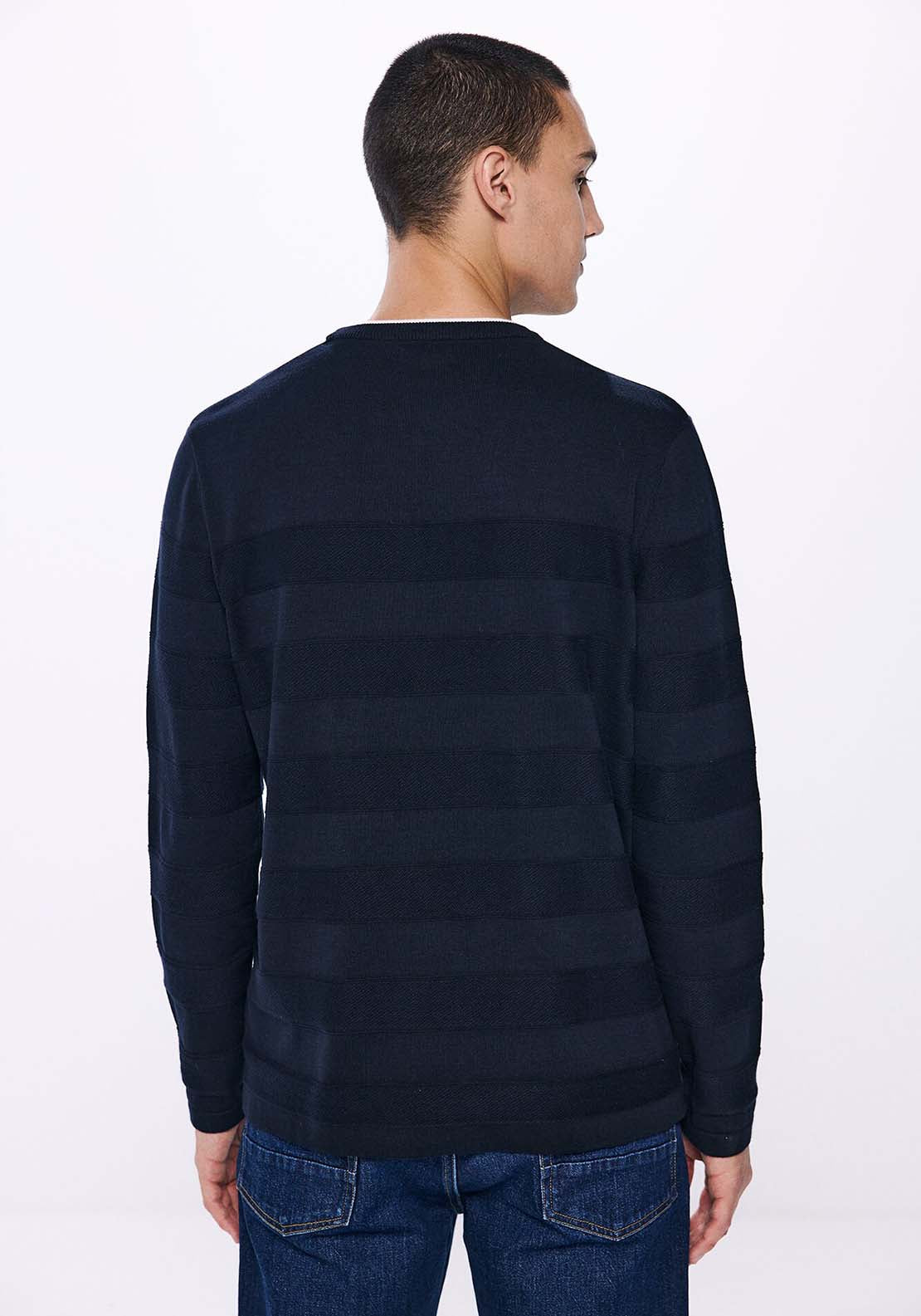 Springfield Double collar jumper - Navy 2 Shaws Department Stores