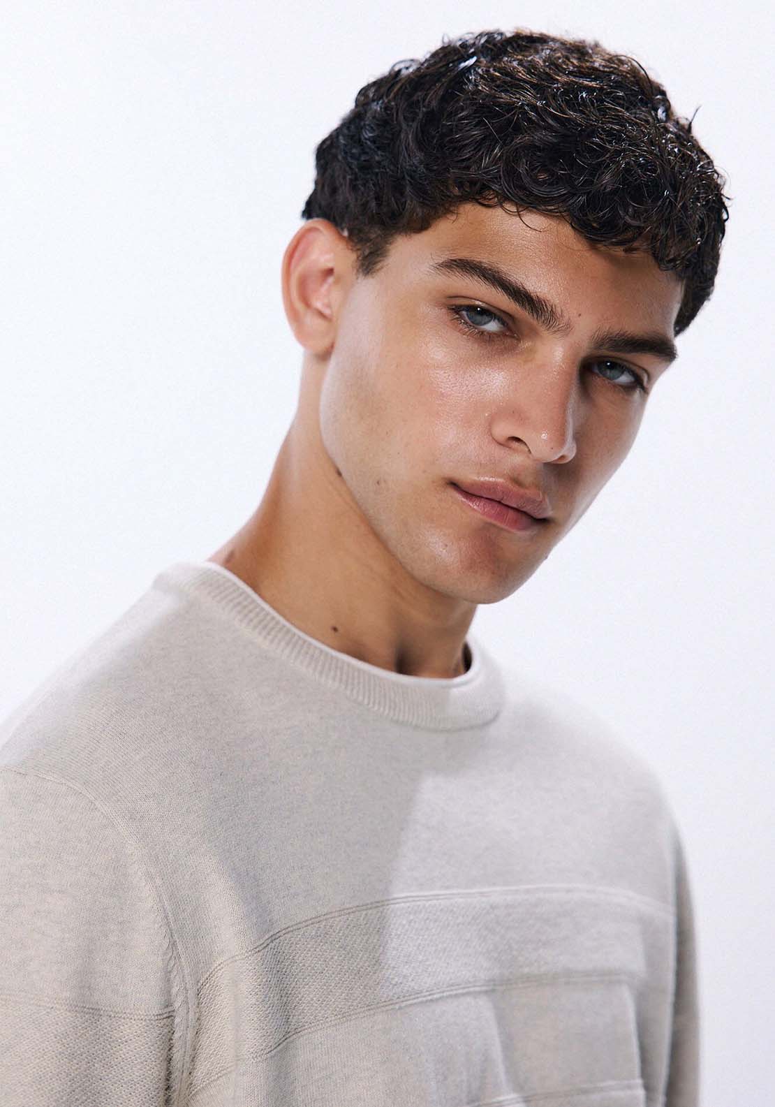 Springfield Double collar jumper - Grey / Silver 3 Shaws Department Stores