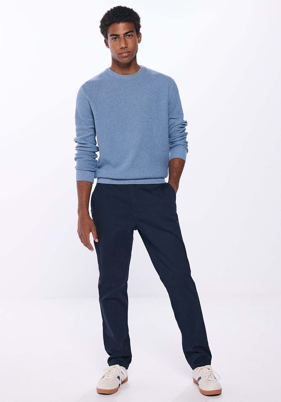 Springfield Round Neck Jumper - Blue 4 Shaws Department Stores