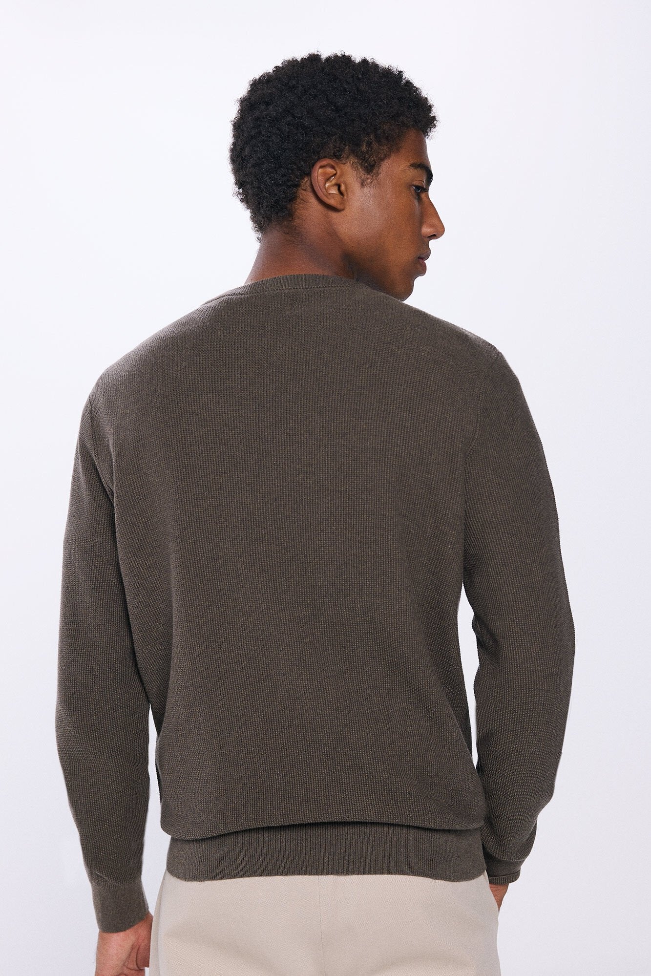 Springfield Textured Jumper - Tan 2 Shaws Department Stores