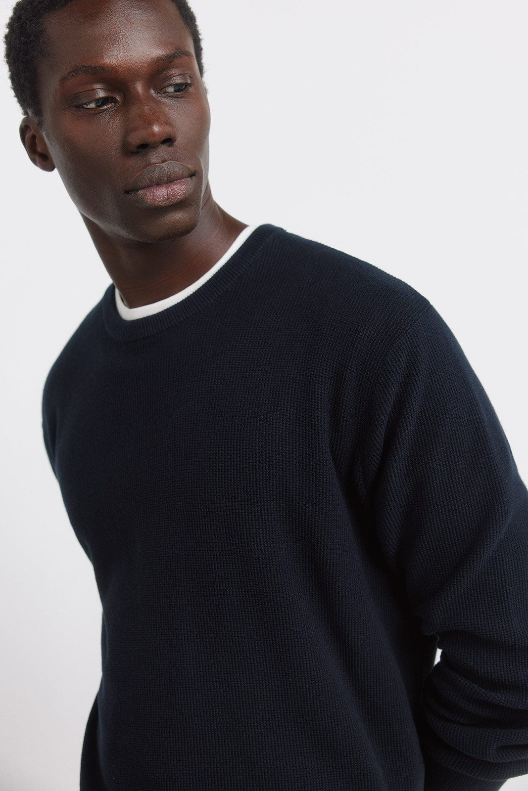 Basic Structured Knit - Navy