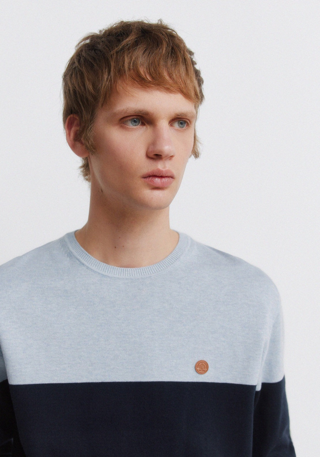 Colour Block Basic Jumper - Blue