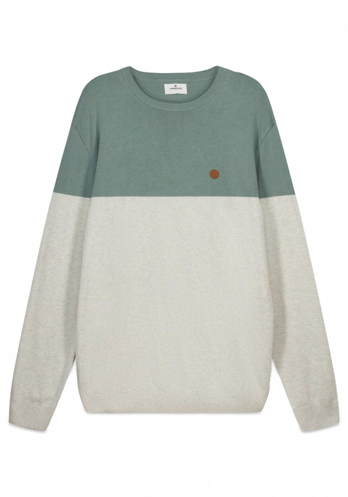 Colour Block Basic Jumper - Grey / Silver