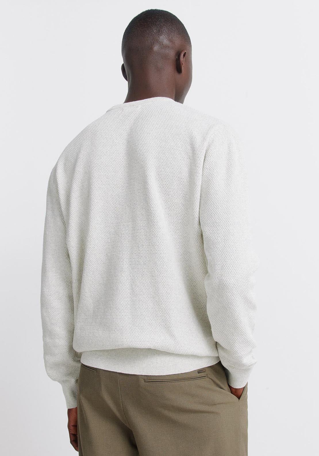 Double Knit Crew Neck Jumper - Grey / Silver