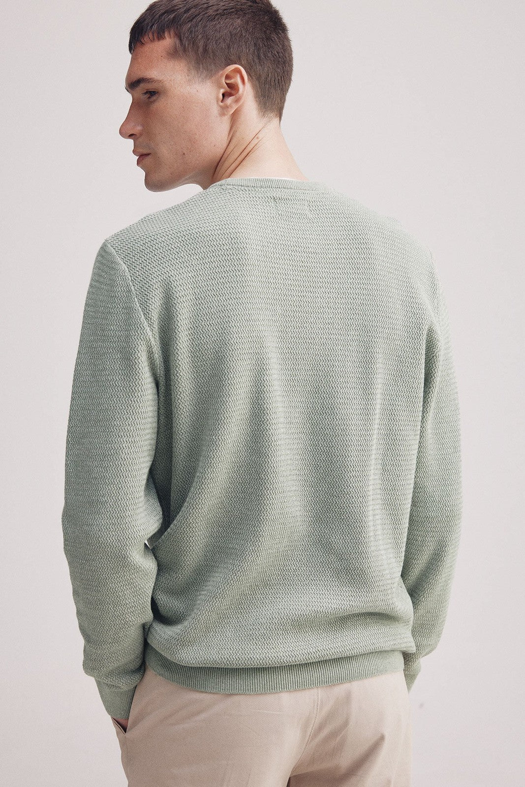 Springfield plain structured jersey - Green 6 Shaws Department Stores