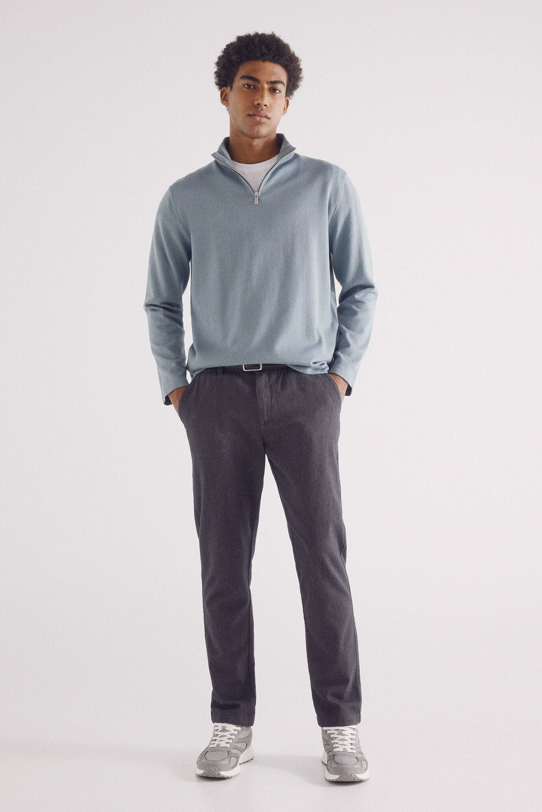 Springfield zip fastening plain jersey - Blue 3 Shaws Department Stores