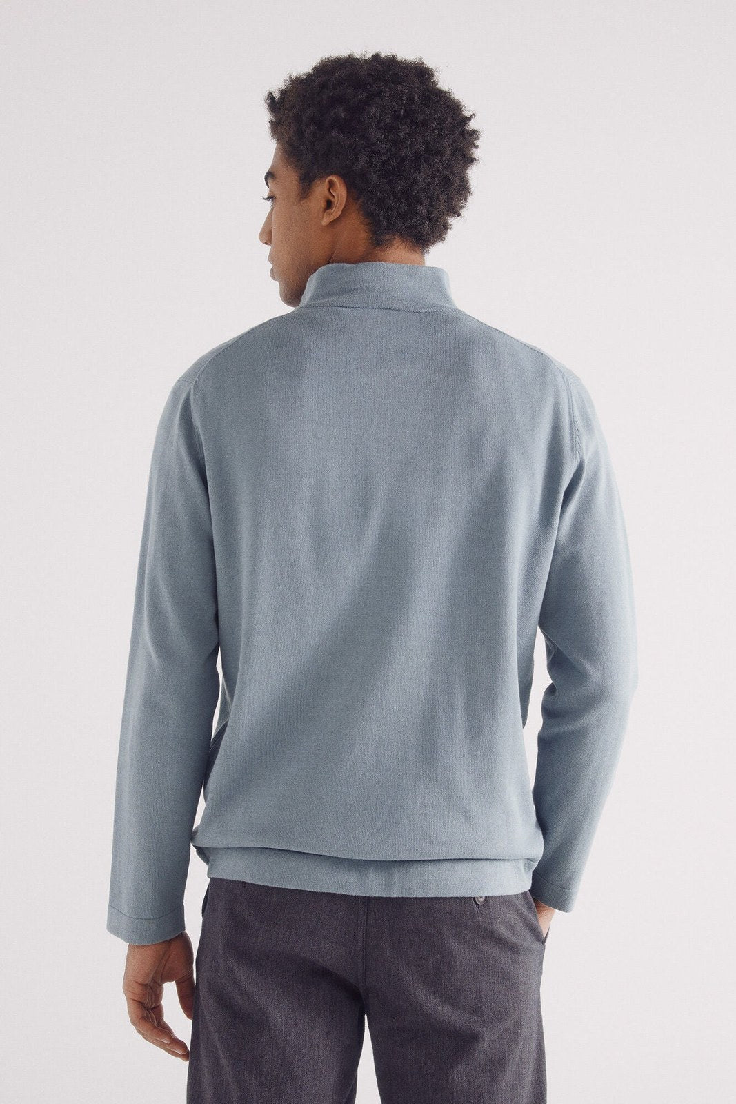 Springfield zip fastening plain jersey - Blue 4 Shaws Department Stores