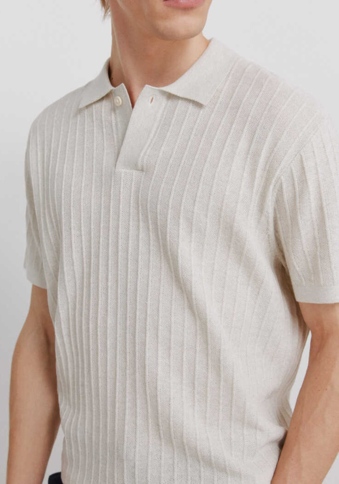 Basic Structured Polo Shirt - Grey / Silver