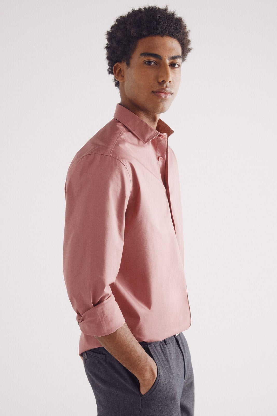 Springfield Stretch dress shirt - Pink 3 Shaws Department Stores