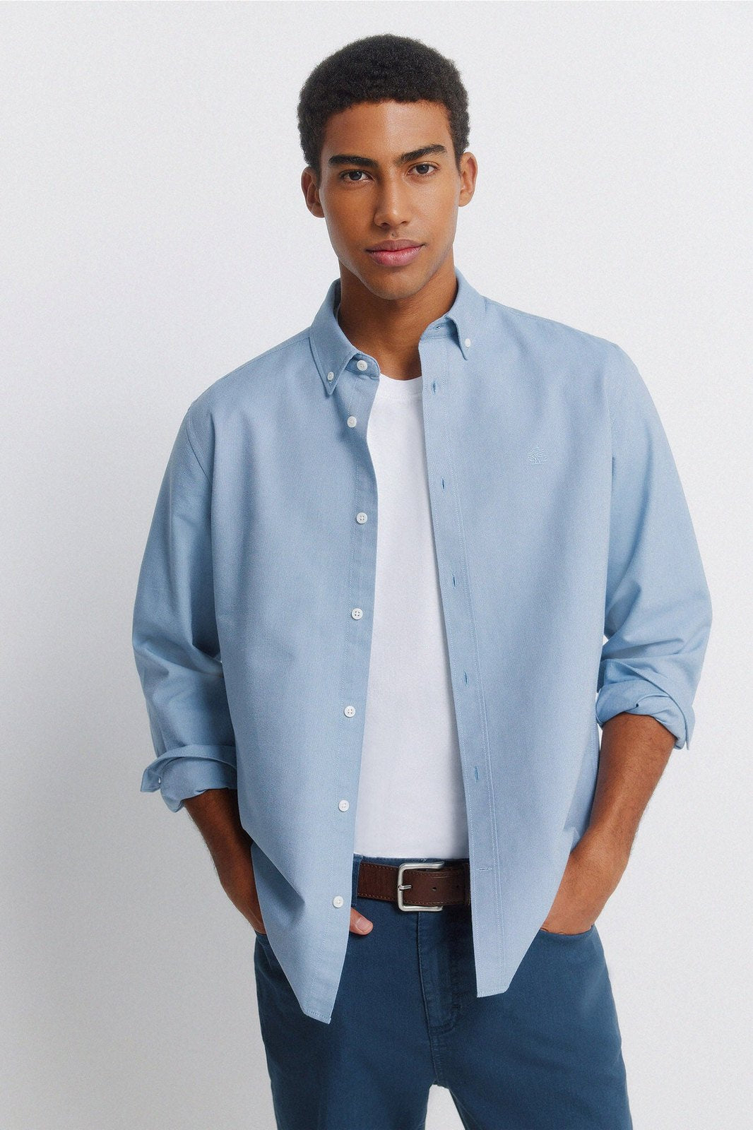Oxford Wrinkle-Free Shirt - Blue