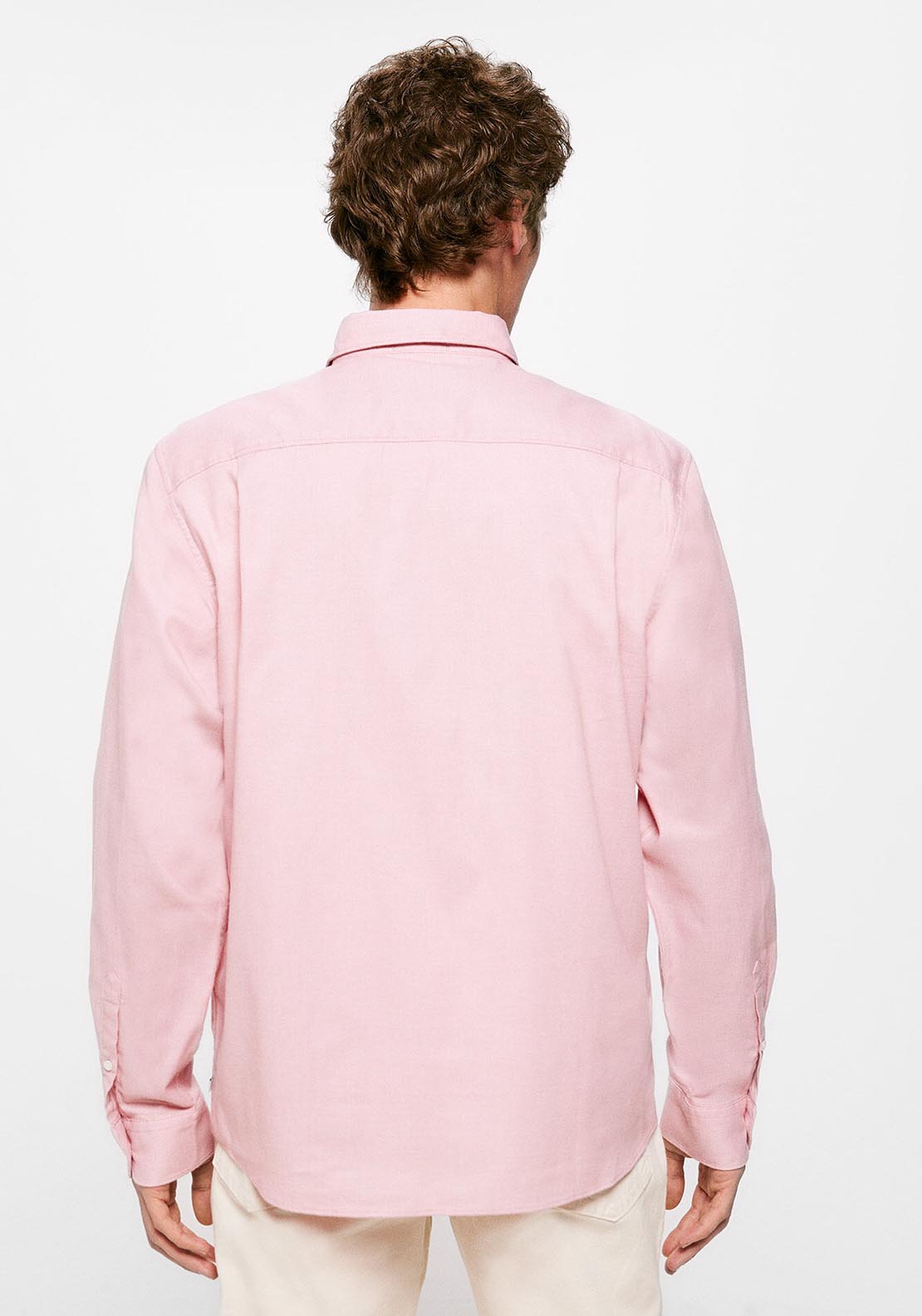 Springfield Textured coloured shirt - Pink 3 Shaws Department Stores