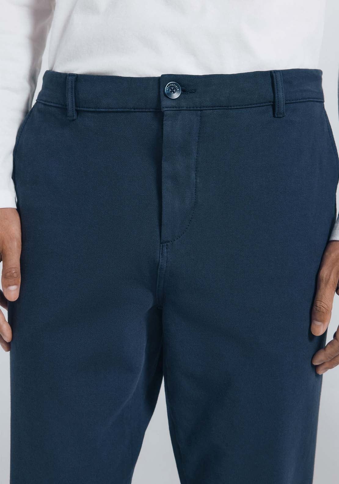 Slim Fit Comfort Chinos - Blue