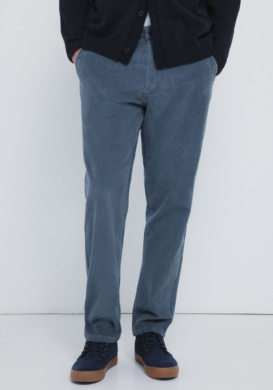 Slim Fit Corduroy Chinos - Blue