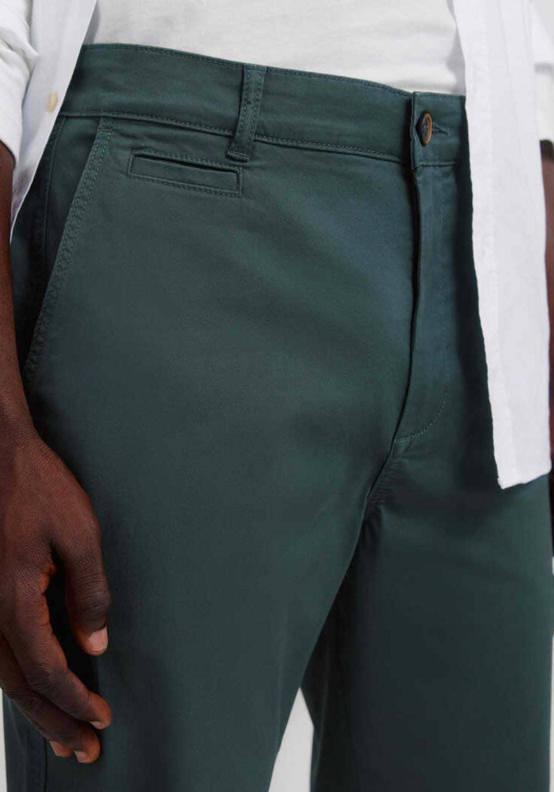 Springfield Slim Fit Cotton Chinos - Medium Blue 4 Shaws Department Stores