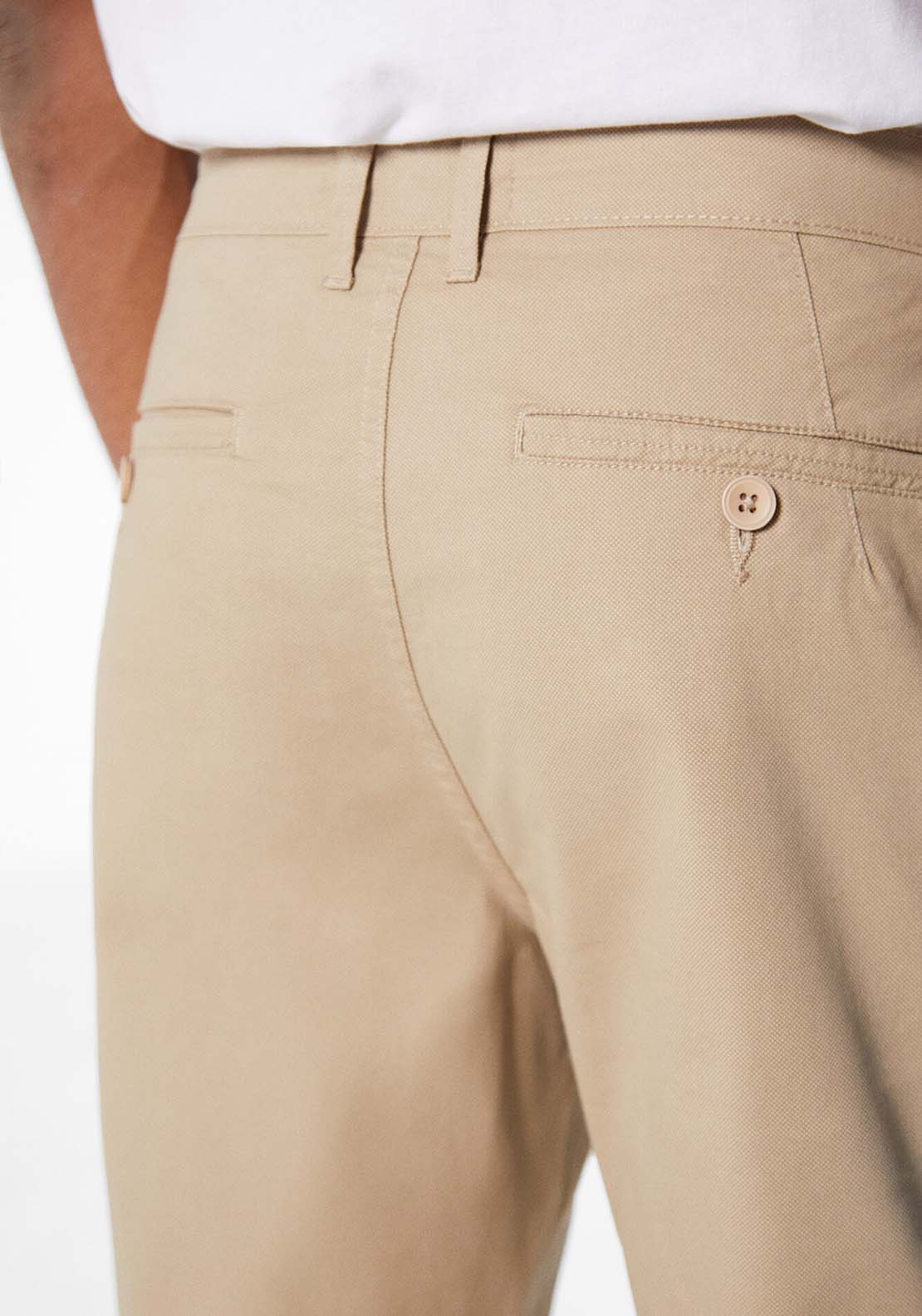 Springfield Micro-print chinos - Beige 5 Shaws Department Stores