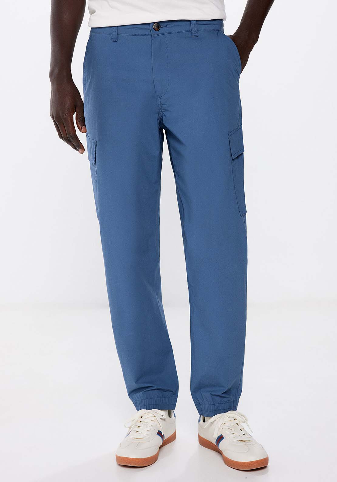 Springfield Lightweight cargo trousers - Blue 1 Shaws Department Stores