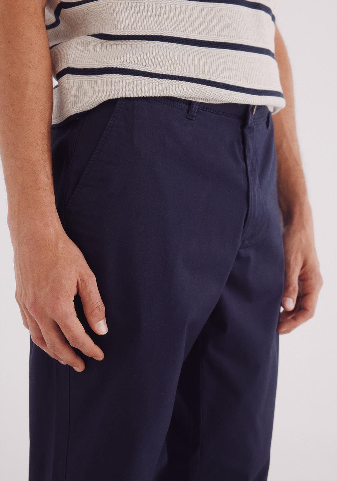 Springfield Slim Fit Comfort Chinos - Blue 3 Shaws Department Stores