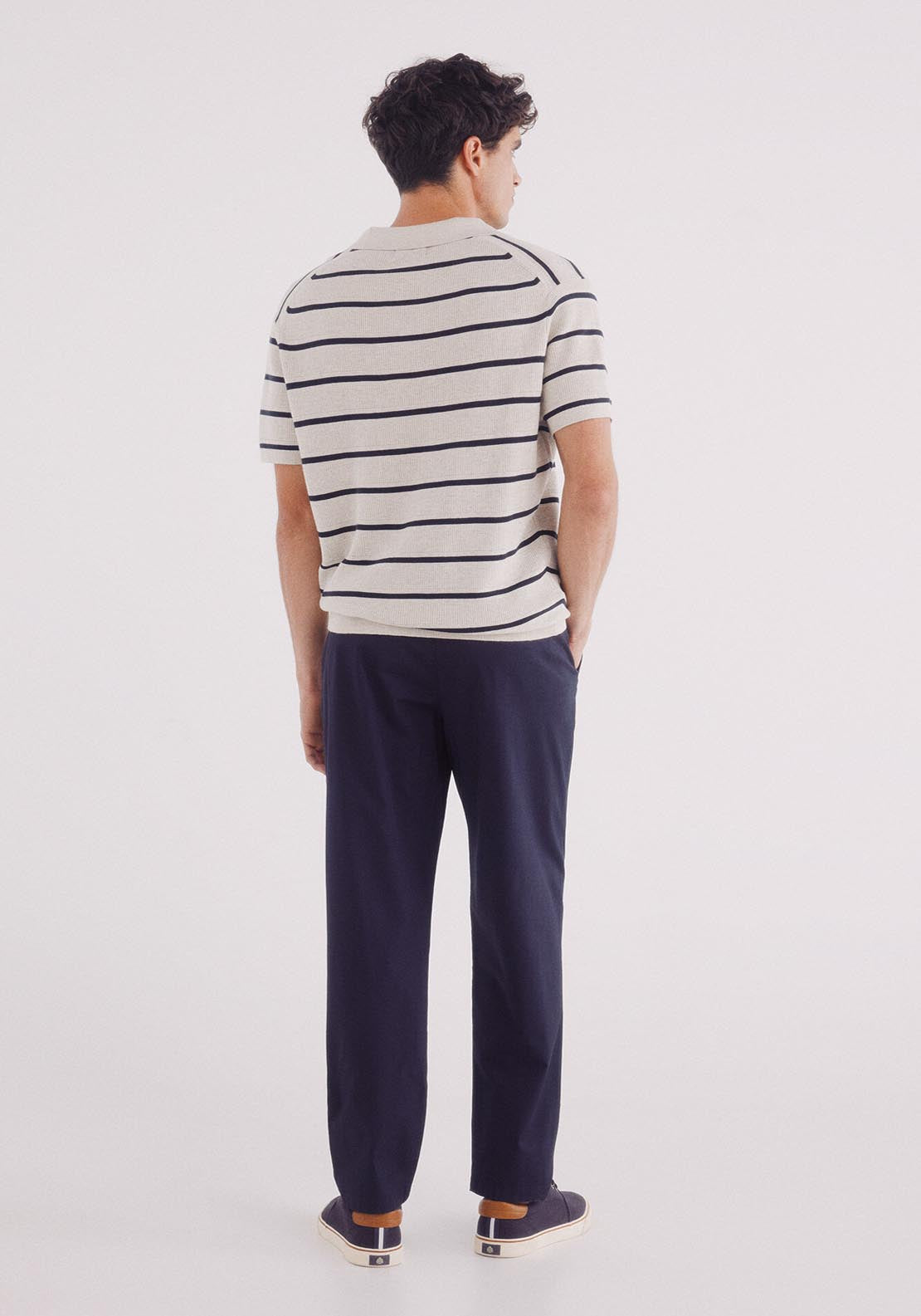 Springfield Slim Fit Comfort Chinos - Blue 5 Shaws Department Stores