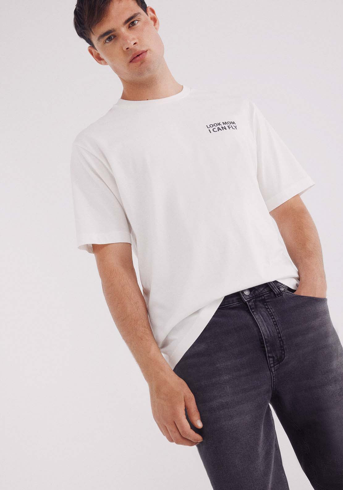 Dark Gray Slim Fit Jeans - Grey