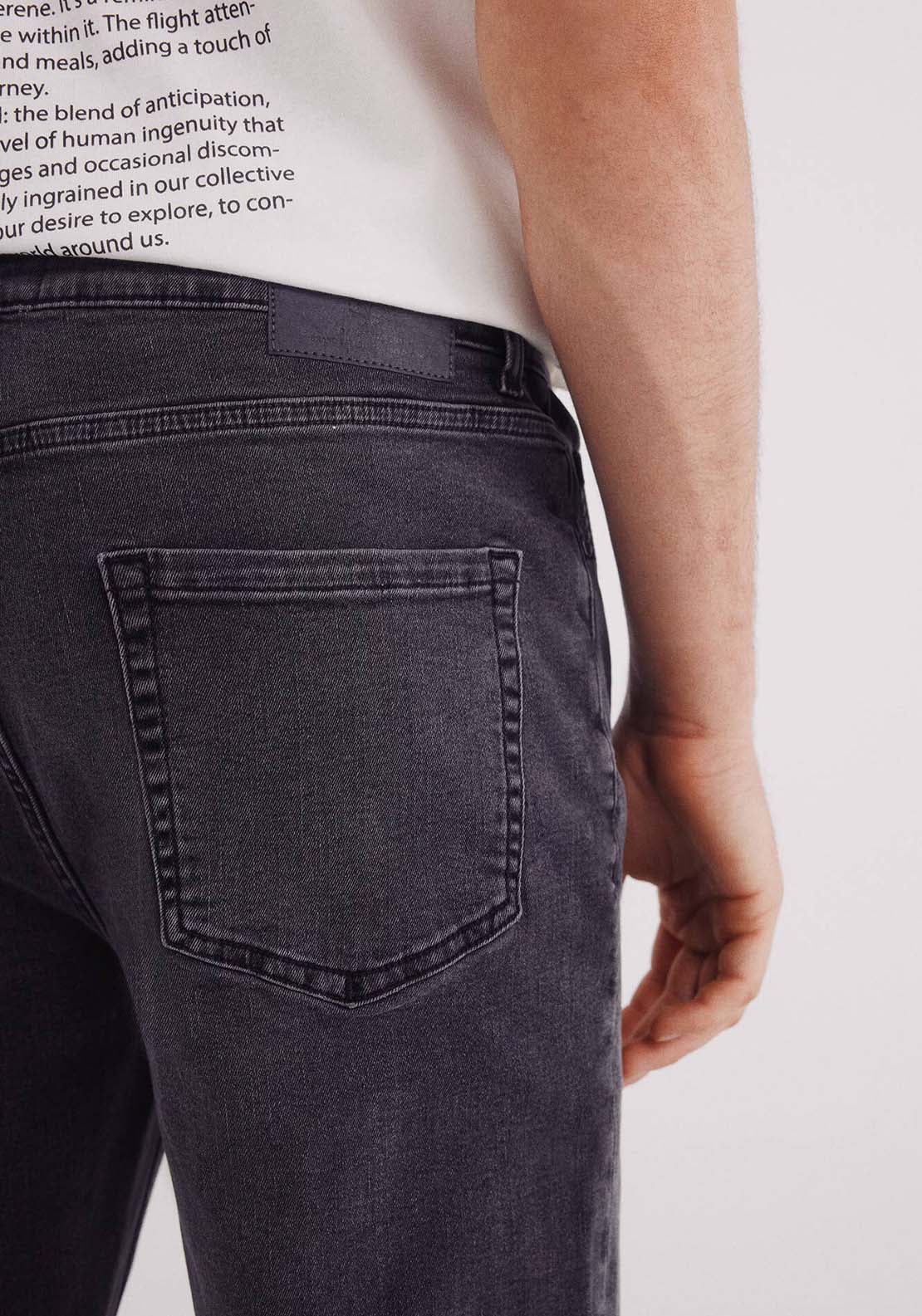 Dark Gray Slim Fit Jeans - Grey