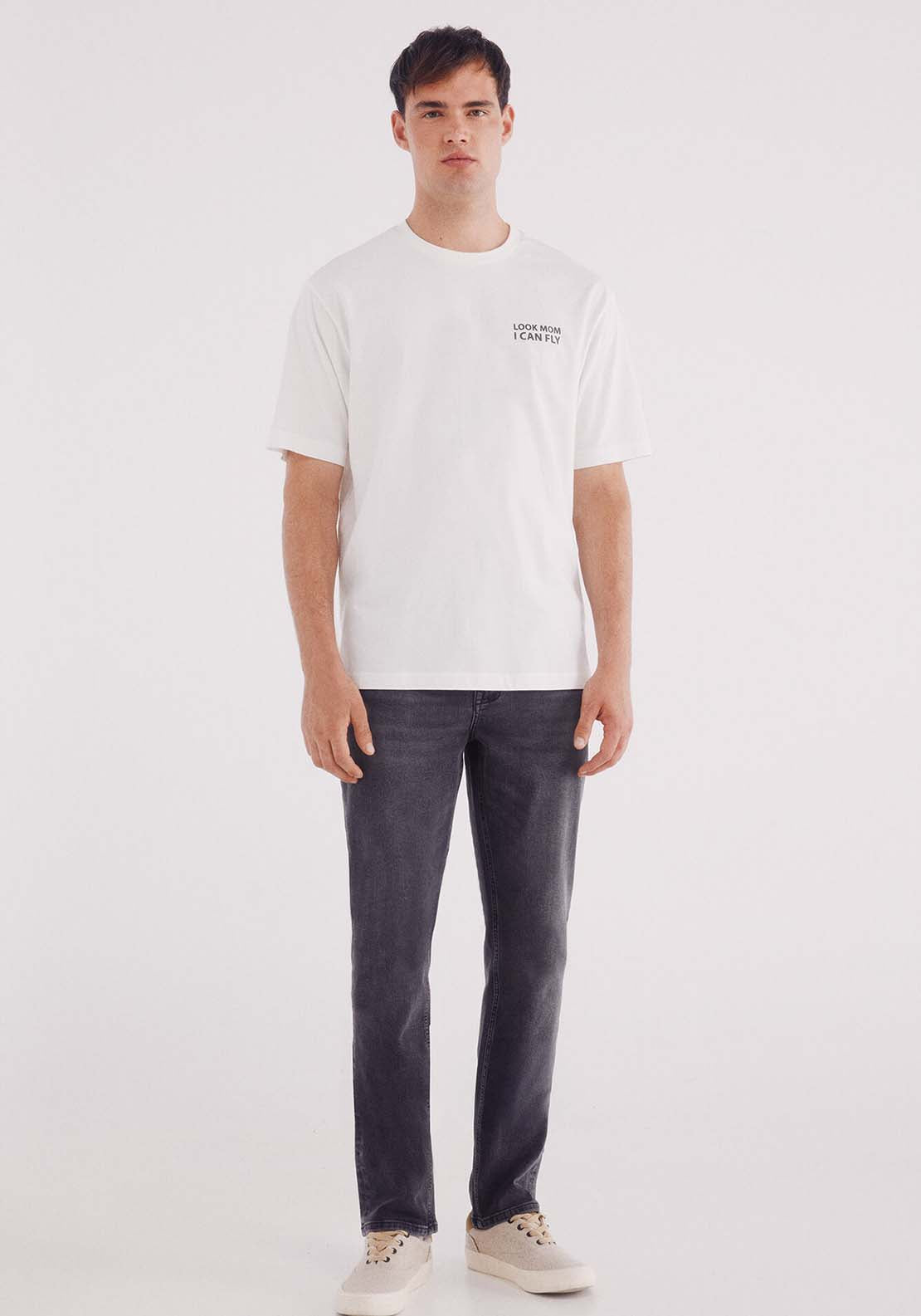 Dark Gray Slim Fit Jeans - Grey