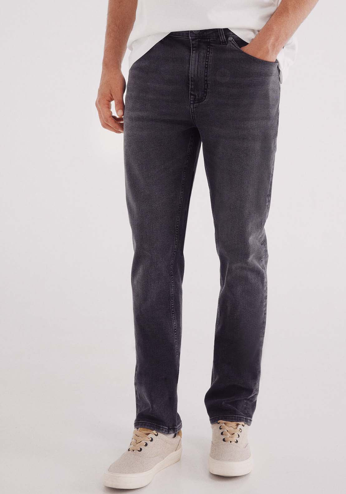 Dark Gray Slim Fit Jeans - Grey