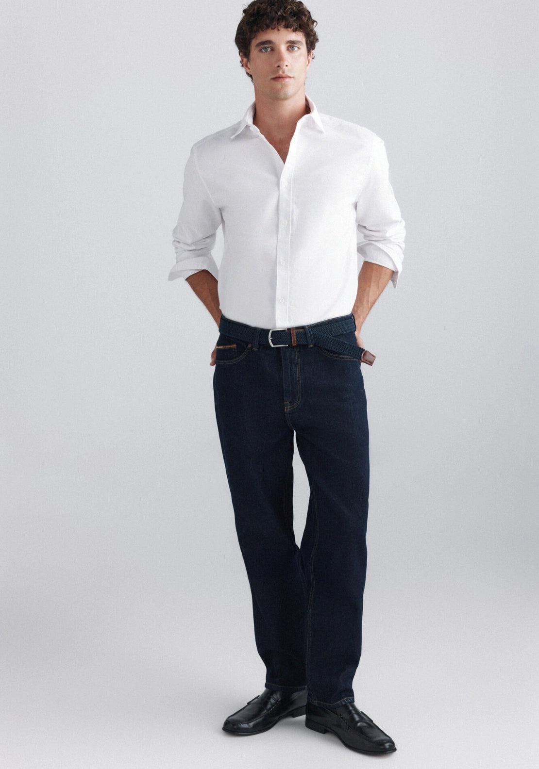 Reg Fit Lightweight Jeans - Navy