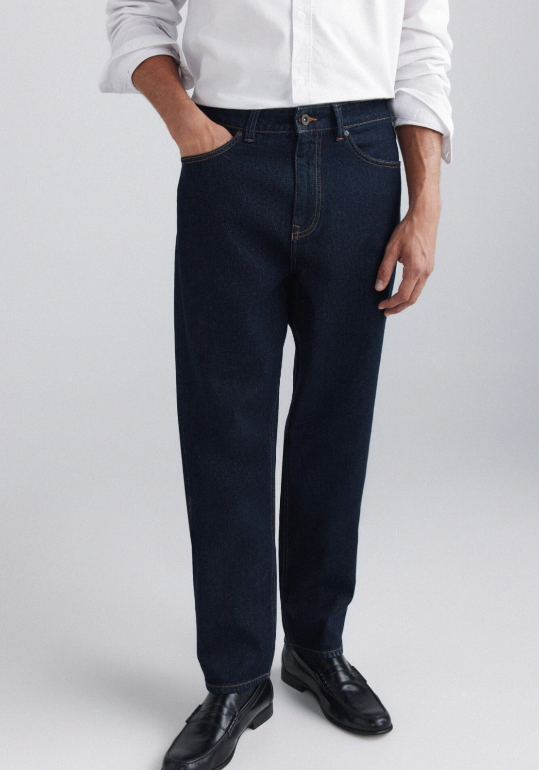 Reg Fit Lightweight Jeans - Navy