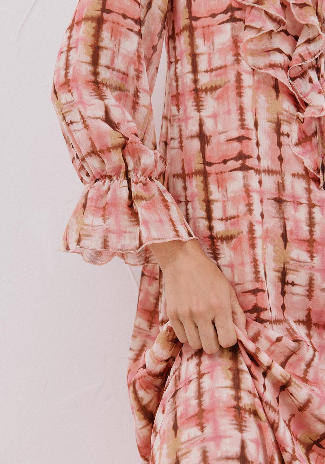 Cortefiel Fluid Ruffle Dress - Multicolour 5 Shaws Department Stores