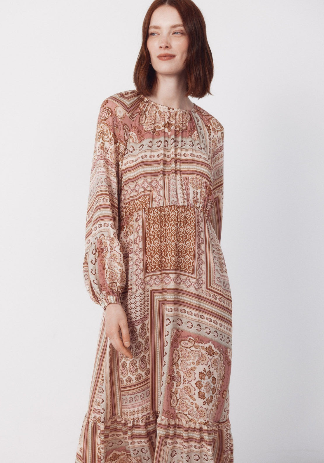 Cortefiel Printed Dress With Zip Fastening - Pink 5 Shaws Department Stores
