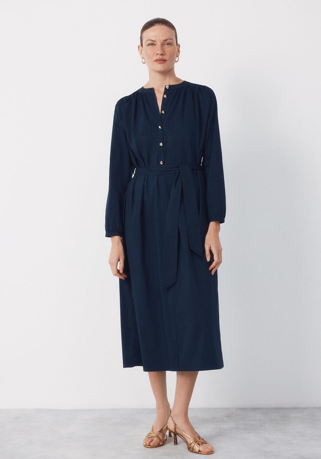 Poplin Dress - Blue
