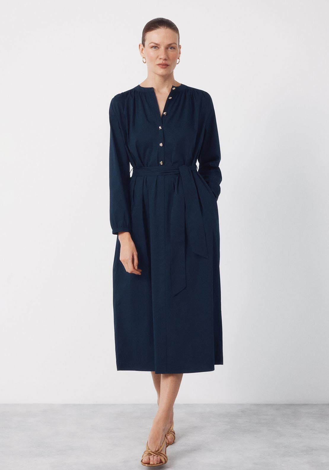 Poplin Dress - Blue