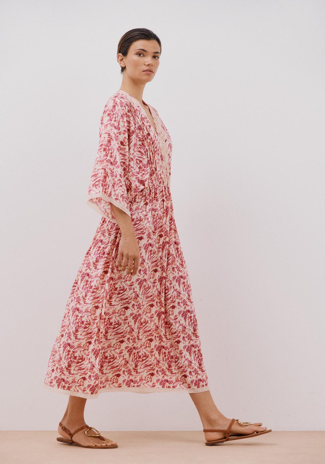 Cortefiel Long Printed Dress - Multicoloured 3 Shaws Department Stores
