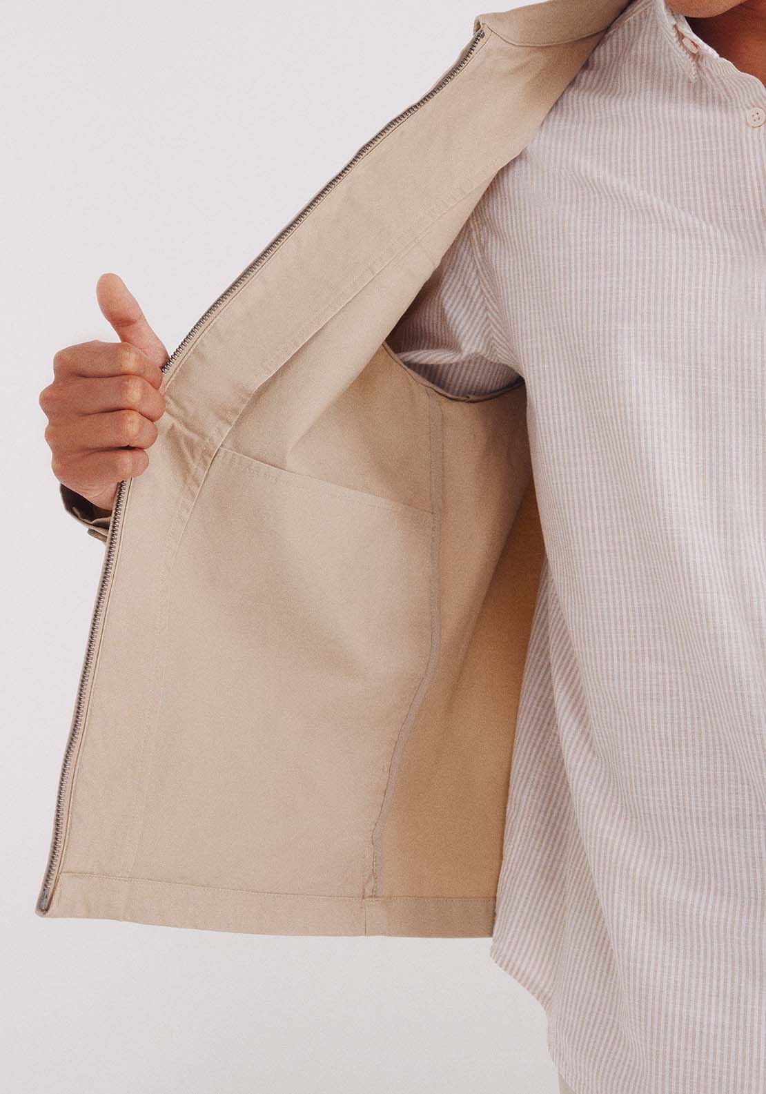 Cotton Overshirt - Beige