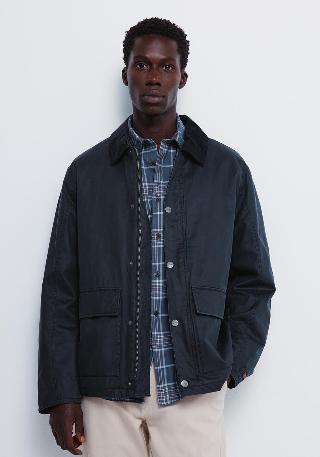 Waxed Parka - Blue