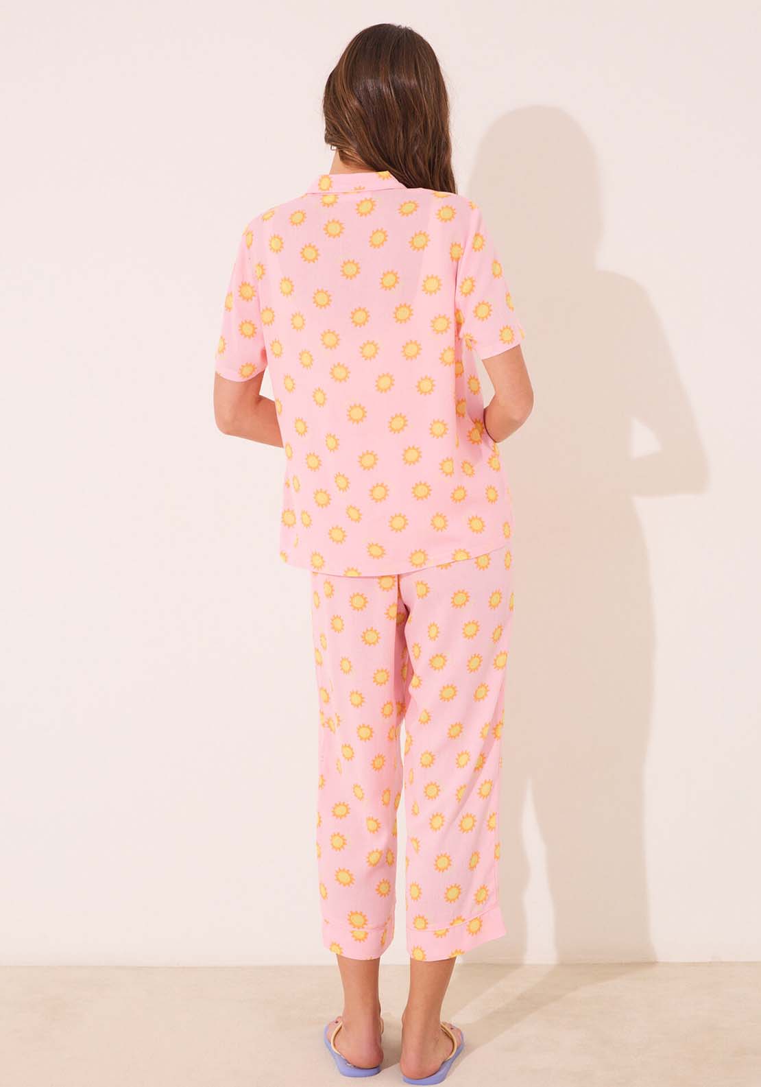 Short Sleeves Masculine Pyjama - Pink