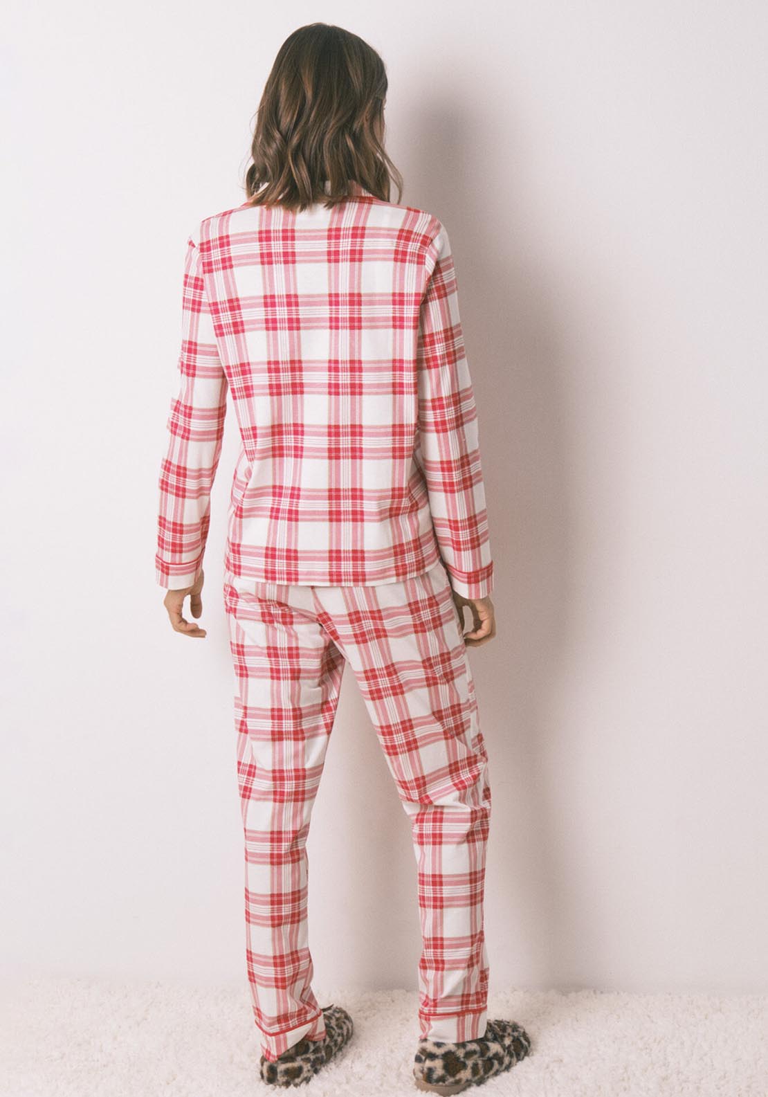 Womensecret Long Sleeves Masculine Pyjama - Red / Coral 2 Shaws Department Stores