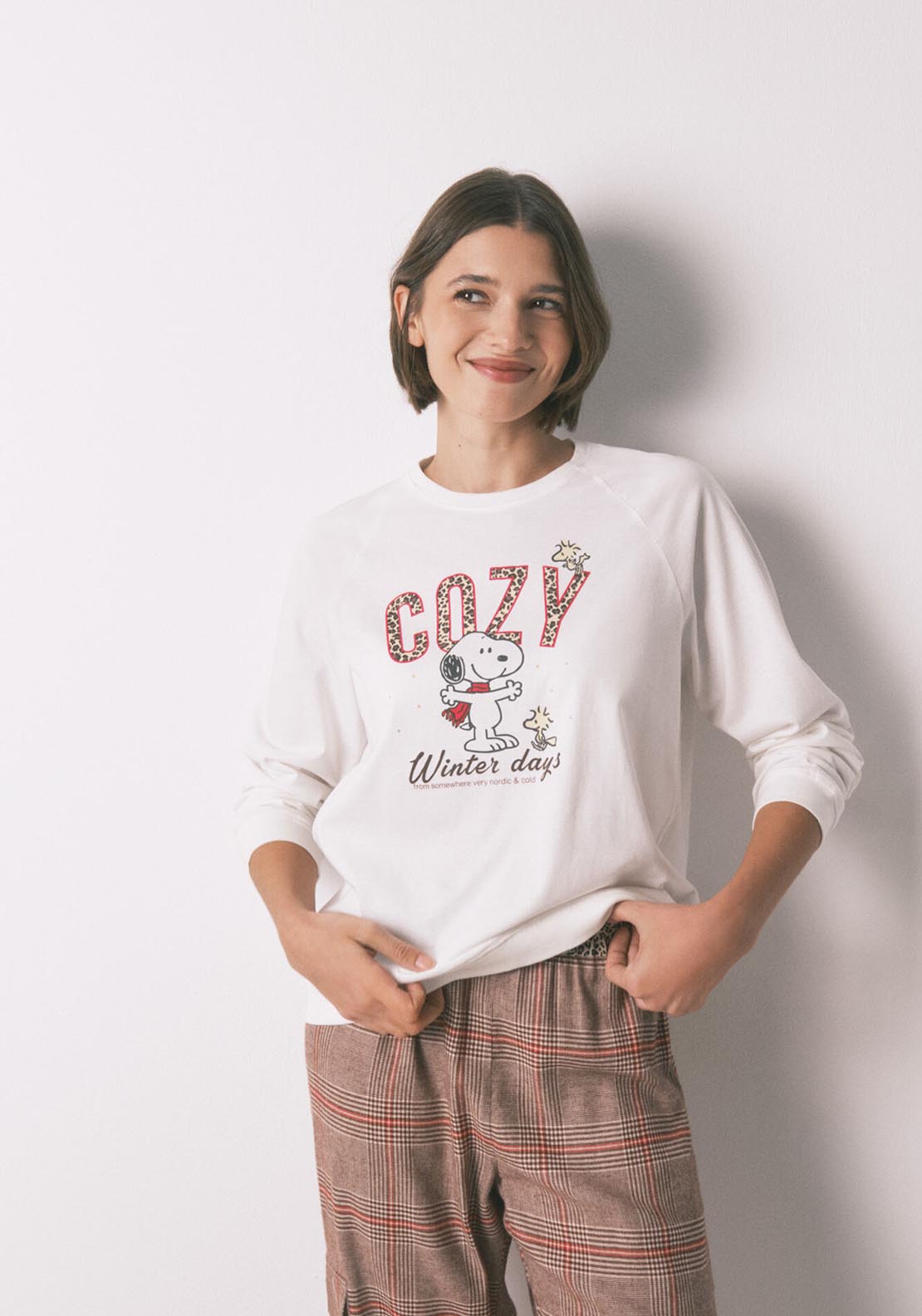 Womensecret Long Sleeves Long Pant Pyjama - Ivory 3 Shaws Department Stores