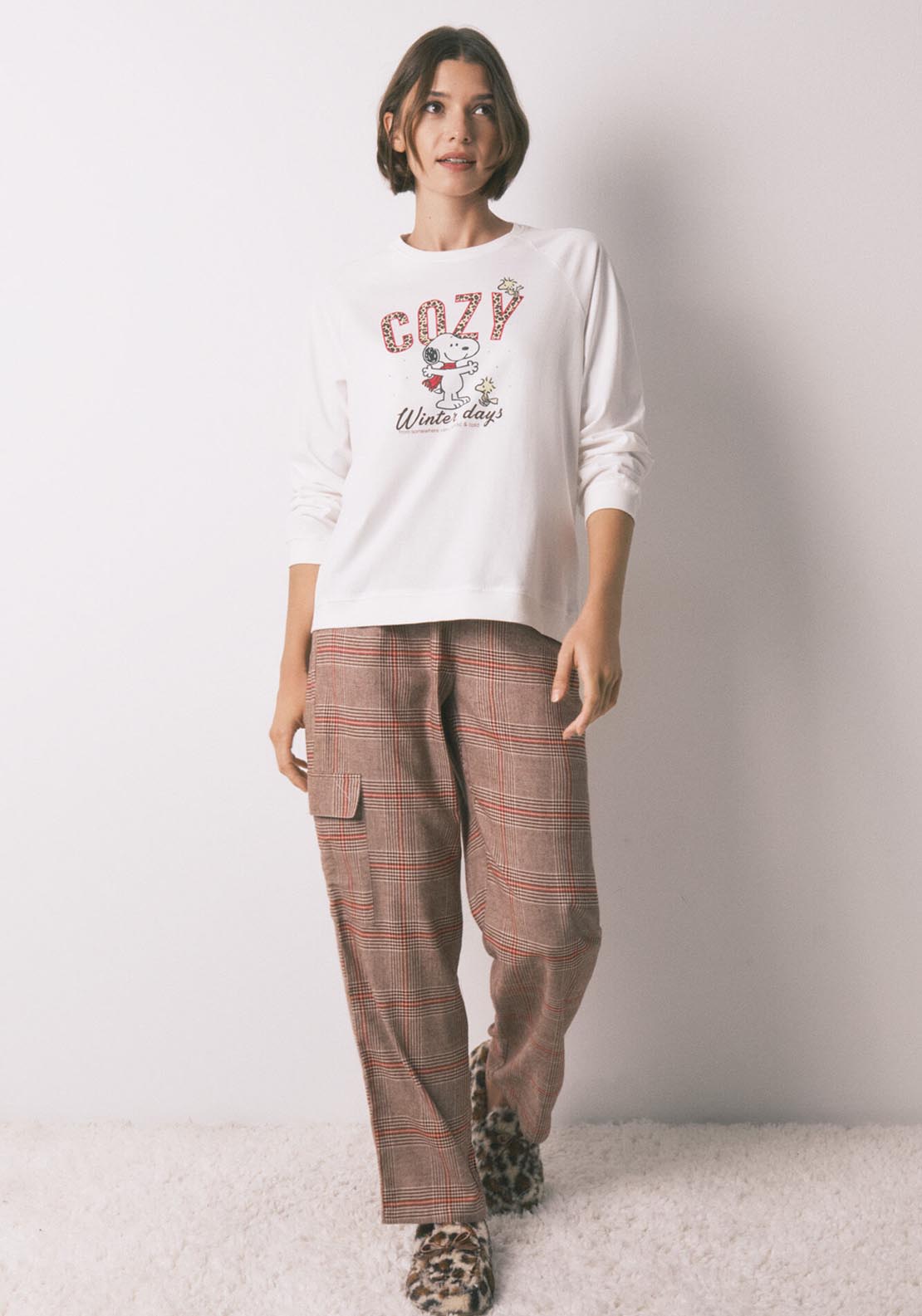 Womensecret Long Sleeves Long Pant Pyjama - Ivory 1 Shaws Department Stores