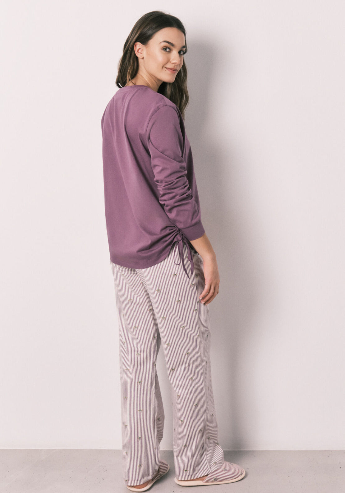Cotton Long Pyjamas Baby Yoda - Purple