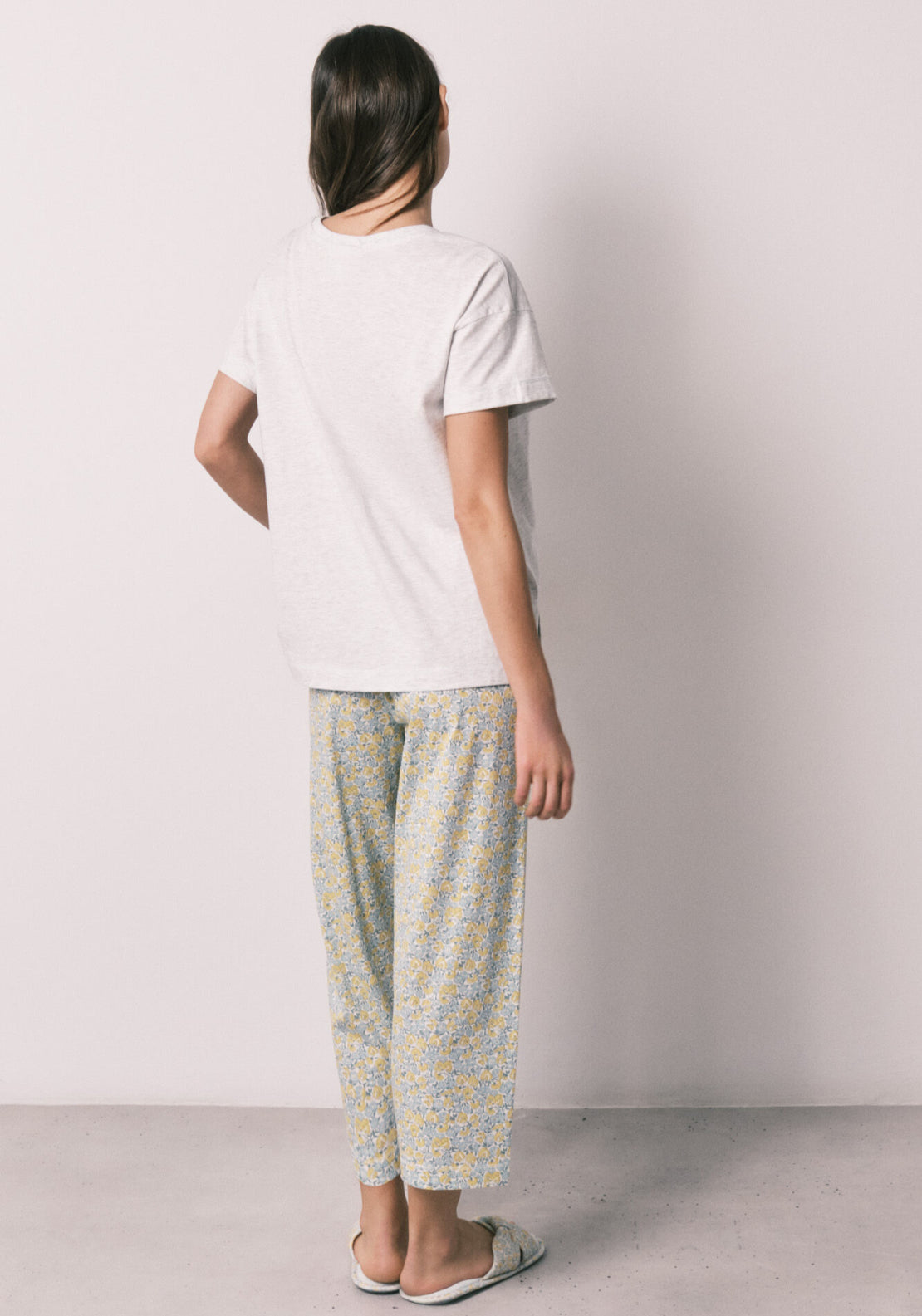 Snoopy Cotton Long Pyjamas - Grey / Silver