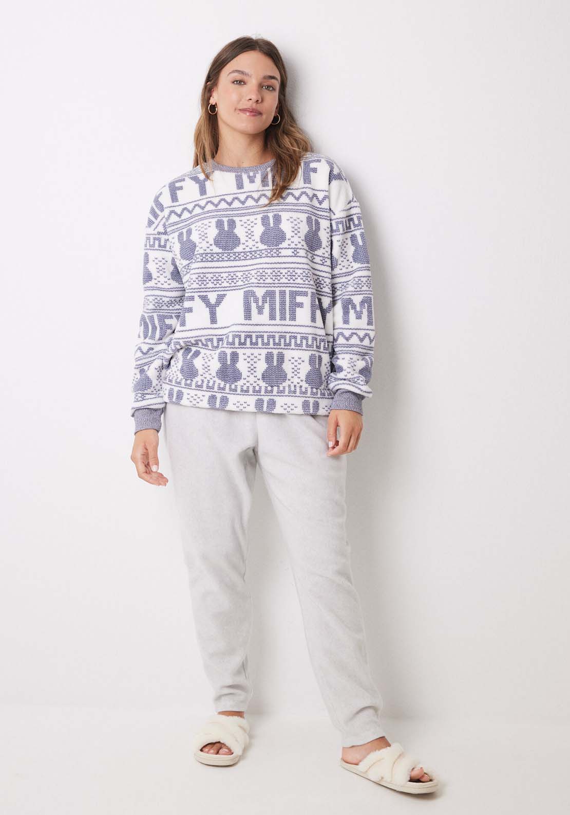 Womens Secret Long fleece Miffy pyjamas - Purple 2 Shaws Department Stores