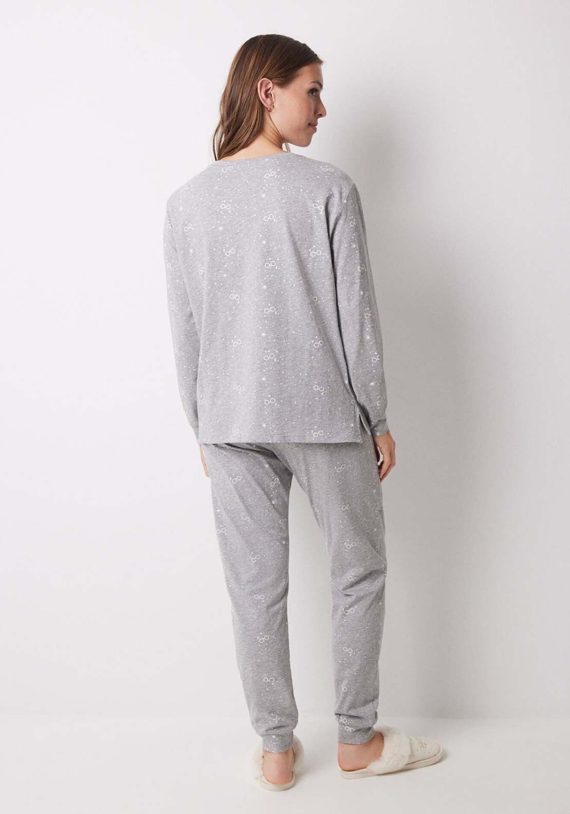 Womens Secret Harry Potter grey 100% cotton long pyjamas - Grey 2 Shaws Department Stores