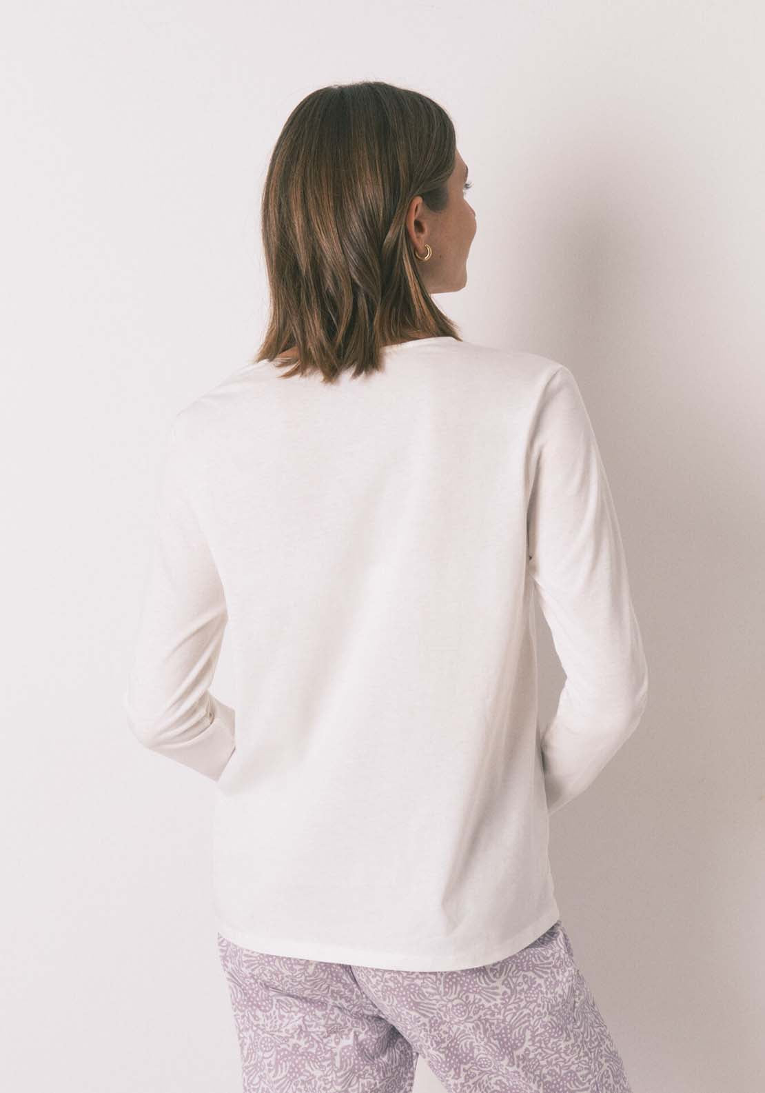 Long Sleeves T Shirt - Ivory